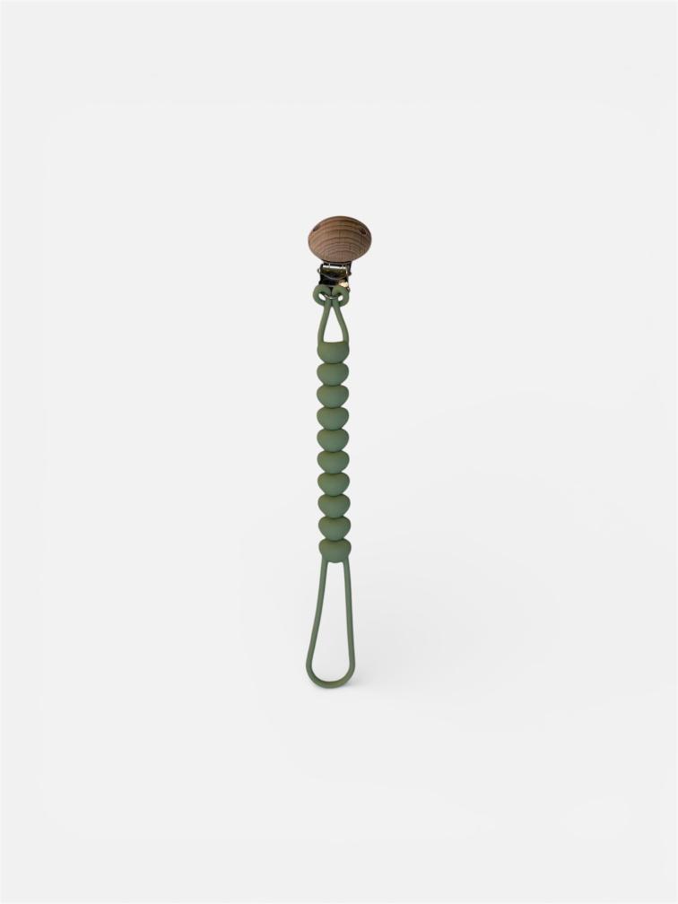 Chupetero Verde de goma corazón