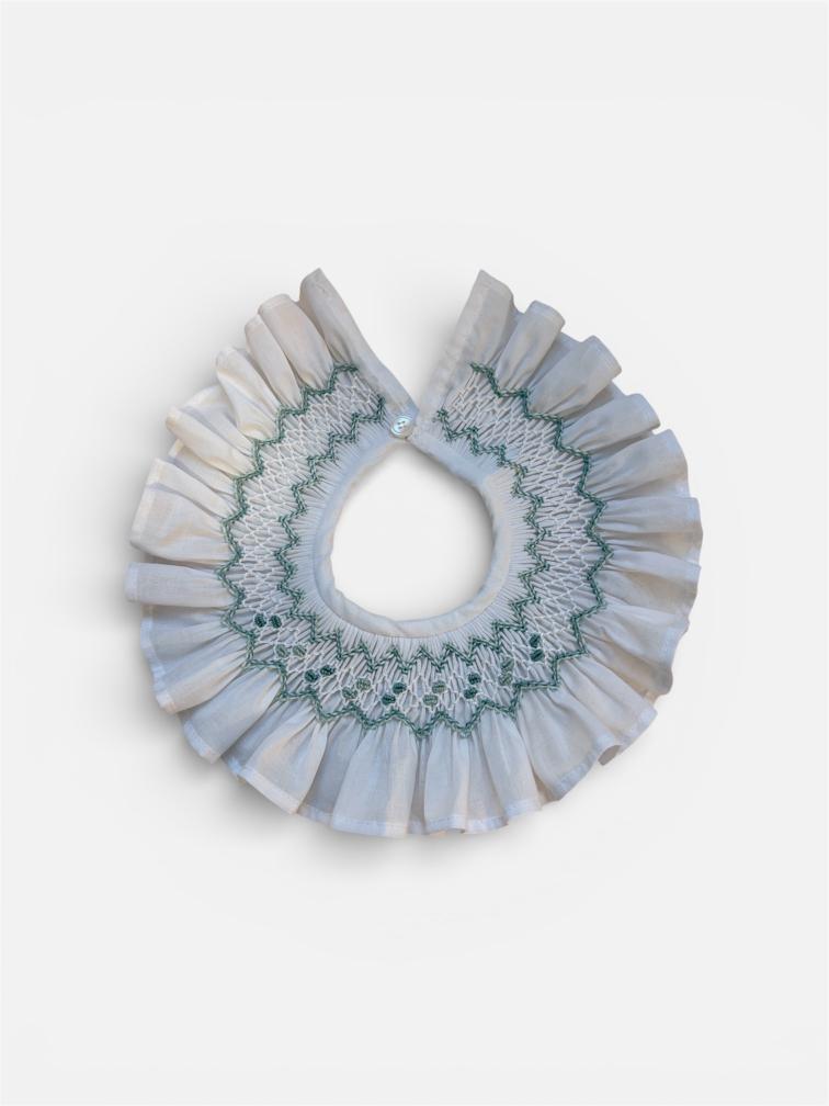 Cuello nido de abeja Verde y verde agua